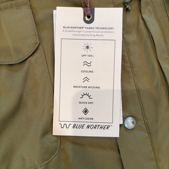 Men's 3XL King Ranch Olive Green Snap Front Western Shirt Long Sleeve Brand New - Picture 5 of 10